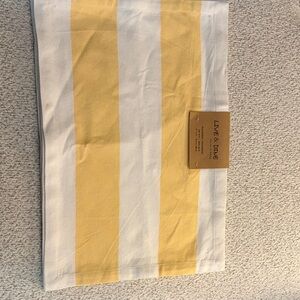 Live & Dine Yellow and White Striped Placemats x4